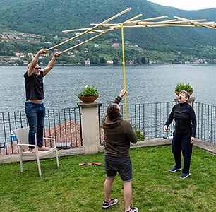 Leadership retreat problem solving exercise by the lake